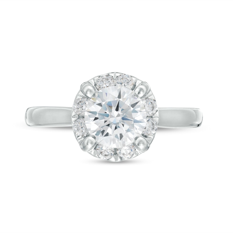 1.75 CT. T.W. Certified Lab-Created Diamond Solitaire Frame Engagement Ring in 14K White Gold (F/SI2)