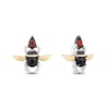 Thumbnail Image 1 of Enchanted Disney Villains Jafar Multi-Gemstone and 0.115 CT. T.W. Diamond Stud Earrings in Sterling Silver and 10K Gold