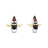 Enchanted Disney Villains Jafar Multi-Gemstone and 0.115 CT. T.W. Diamond Stud Earrings in Sterling Silver and 10K Gold
