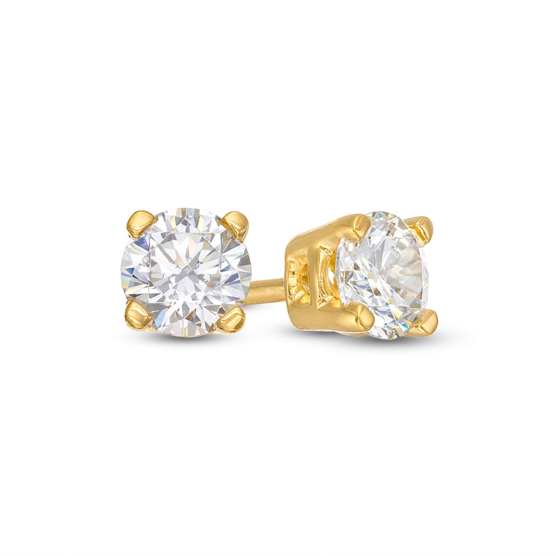 Main Image 1 of 0.50 CT. T.W. Certified Lab-Grown Diamond Solitaire Stud Earrings in 14K Gold (F/SI2)