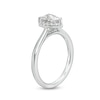 Thumbnail Image 3 of 0.62 CT. T.W. Certified Pear-Shaped Lab-Grown Diamond Frame Engagement Ring in 14K White Gold (F/SI2)
