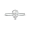Thumbnail Image 4 of 0.62 CT. T.W. Certified Pear-Shaped Lab-Grown Diamond Frame Engagement Ring in 14K White Gold (F/SI2)