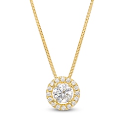 0.45 CT. T.W. Certified Lab-Created Diamond Frame Pendant in 14K Gold (F/SI2)