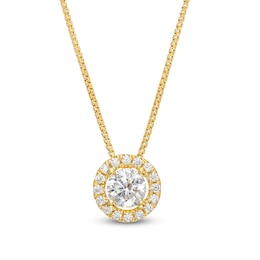 0.45 CT. T.W. Certified Lab-Grown Diamond Frame Pendant in 14K Gold (F/SI2)