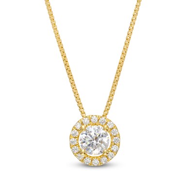 0.45 CT. T.W. Certified Lab-Created Diamond Frame Pendant in 14K Gold (F/SI2)