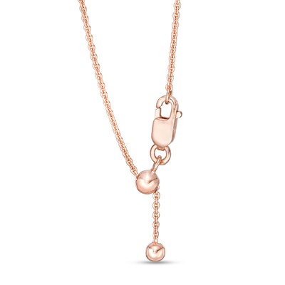 Sideways Pear-Shaped Amethyst Solitaire Bracelet in 10K Rose Gold – 7.5"