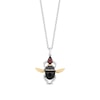 Enchanted Disney Villains Jafar Multi-Gemstone and 0.115 CT. T.W. Diamond Pendant in Sterling Silver and 10K Gold