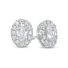 Thumbnail Image 0 of 1.00 CT. T.W. Certified Oval Lab-Created Diamond Stud Earrings in 14K White Gold (F/SI2)
