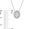 1.00 CT. T.W. Certified Oval Lab-Created Diamond Frame Pendant in 14K White Gold (F/SI2)