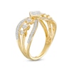 Thumbnail Image 2 of 0.50 CT. T.W. Quad Princess-Cut Diamond Open Shank Ring in 10K Gold