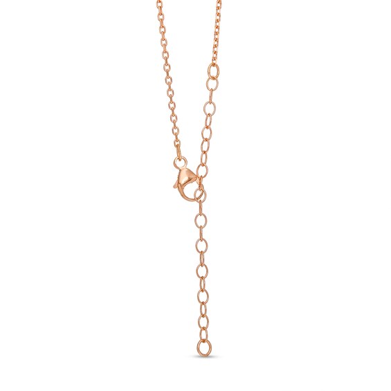 8.0mm Heart-Shaped Rhodolite Garnet Solitaire Necklace in 10K Rose Gold – 19"