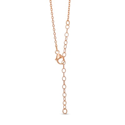 Pear-Shaped Amethyst Solitaire Necklace in 10K Rose Gold – 19"