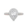 Thumbnail Image 3 of 1.37 CT. T.W. GIA-Graded Pear-Shaped Diamond Frame Engagement Ring in 14K White Gold