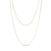 Double Strand Bead and Mirror Chain Necklace in 14K Gold – 17"