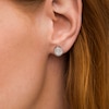 Thumbnail Image 1 of 1.00 CT. T.W. Certified Pear-Shaped Lab-Created Diamond Stud Earrings in 14K White Gold (F/SI2)