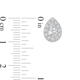 1.00 CT. T.W. Certified Pear-Shaped Lab-Created Diamond Stud Earrings in 14K White Gold (F/SI2)