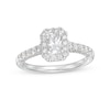 Thumbnail Image 0 of 1.23 CT. T.W. GIA-Graded Emerald-Cut Diamond Frame Engagement Ring in 14K White Gold