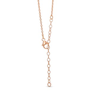 Oval Morganite Solitaire Necklace in 10K Rose Gold – 19"