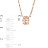 Oval Morganite Solitaire Necklace in 10K Rose Gold – 19"