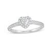 0.50 CT. T.W. Heart-Shaped Diamond Frame Engagement Ring in 14K White Gold