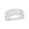 Thumbnail Image 0 of 1.00 CT. T.W. Princess-Cut Diamond Row Wedding Band in 14K White Gold