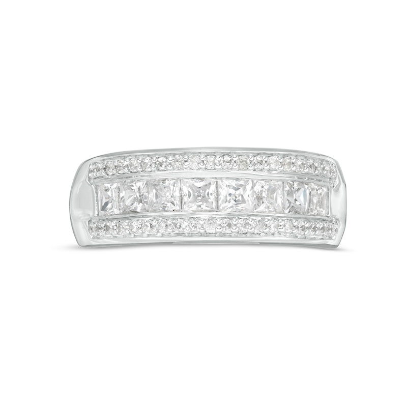 1.00 CT. T.W. Princess-Cut Diamond Row Wedding Band in 14K White Gold