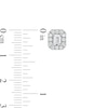 1.00 CT. T.W. Certified Emerald-Cut Lab-Created Diamond Frame Stud Earrings in 14K White Gold (F/SI2)