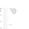 0.75 CT. T.W. Certified Canadian Oval Diamond Frame Stud Earrings in 14K White Gold (I/I2)