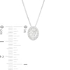 0.50 CT. T.W. Certified Canadian Oval Diamond Frame Pendant in 14K White Gold (I/I2)