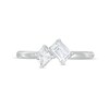 Thumbnail Image 3 of 0.75 CT. T.W. Emerald-Cut and Princess-Cut Diamond Duo Engagement Ring in 14K White Gold