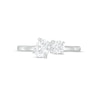 Thumbnail Image 3 of 0.75 CT. T.W. Sideways Oval and Round Diamond Duo Engagement Ring in 14K White Gold