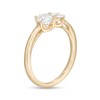 Thumbnail Image 2 of 0.75 CT. T.W. Oval and Round Diamond Duo Engagement Ring in 14K Gold