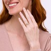 Thumbnail Image 2 of 0.15 CT. T.W. Emerald-Shaped Multi-Diamond Octagonal Frame Promise Ring in 10K Gold
