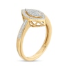 Thumbnail Image 2 of 0.15 CT. T.W. Marquise-Shaped Multi-Diamond Frame Promise Ring in 10K Gold