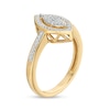 0.15 CT. T.W. Marquise-Shaped Multi-Diamond Frame Promise Ring in 10K Gold