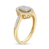 Thumbnail Image 2 of 0.16 CT. T.W. Oval-Shaped Multi-Diamond Frame Promise Ring in 10K Gold
