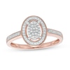 Thumbnail Image 0 of 0.16 CT. T.W. Oval-Shaped Multi-Diamond Frame Promise Ring in 10K Rose Gold
