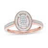Thumbnail Image 1 of 0.16 CT. T.W. Oval-Shaped Multi-Diamond Frame Promise Ring in 10K Rose Gold