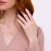Thumbnail Image 2 of 0.07 CT. T.W. Marquise-Shaped Multi-Diamond Frame Twisted Split Shank Promise Ring in 10K Gold