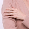0.25 CT. T.W. Multi-Diamond Flower Bypass Multi-Row Split Shank Ring in 10K Rose Gold