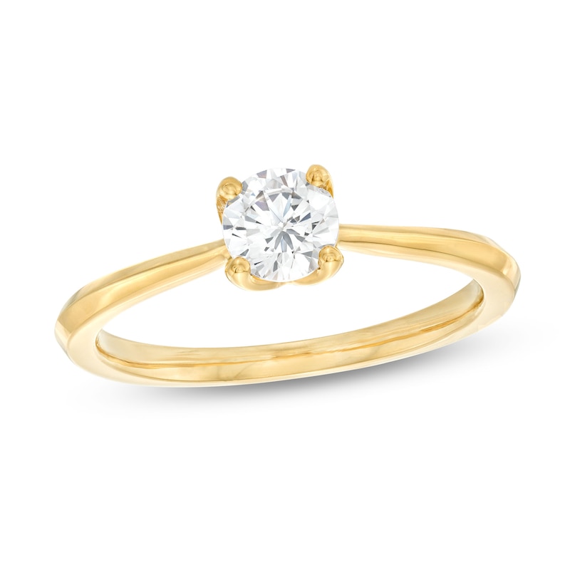 Trouvaille Collection 0.50 CT. DeBeers®-Graded Diamond Solitaire Engagement Ring in 18K Gold (F/I1)