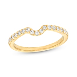 Trouvaille Collection 0.25 CT. T.W. Diamond Coordinating Contour Wedding Band in 18K Gold
