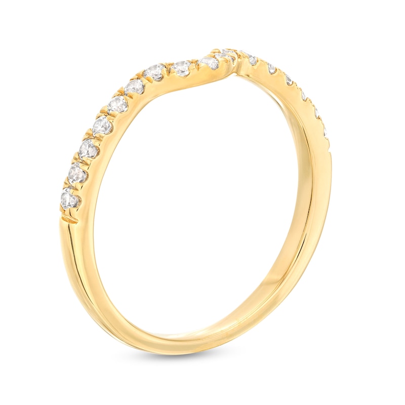 Main Image 3 of Trouvaille Collection 0.25 CT. T.W. Diamond Coordinating Contour Wedding Band in 18K Gold