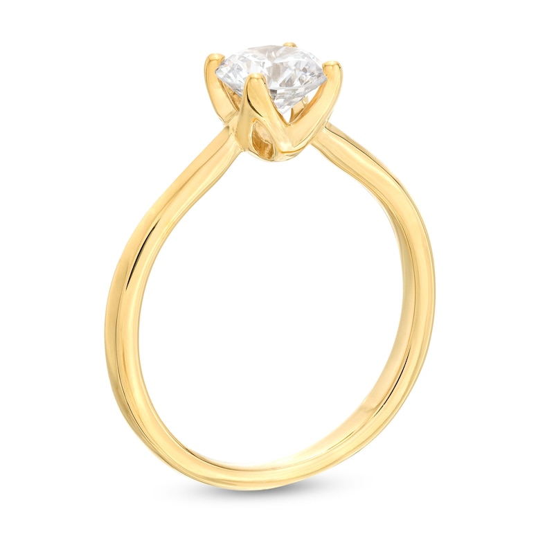 Main Image 3 of Trouvaille Collection 1.00 CT. DeBeers®-Graded Diamond Solitaire Engagement Ring in 18K Gold (F/I1)