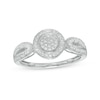 0.10 CT. T.W. Multi-Diamond Frame Loop Shank Promise Ring in 10K Gold