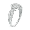 Thumbnail Image 2 of 0.10 CT. T.W. Multi-Diamond Frame Loop Shank Promise Ring in 10K White Gold
