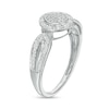 0.10 CT. T.W. Multi-Diamond Frame Loop Shank Promise Ring in 10K Gold