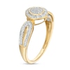 Thumbnail Image 3 of 0.10 CT. T.W. Multi-Diamond Frame Loop Shank Promise Ring in 10K Gold