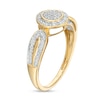 Thumbnail Image 2 of 0.10 CT. T.W. Multi-Diamond Frame Loop Shank Promise Ring in 10K Gold