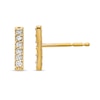 Thumbnail Image 1 of 0.09 CT. T.W. Diamond Bar Six Stone Stud Earrings in 14K Gold